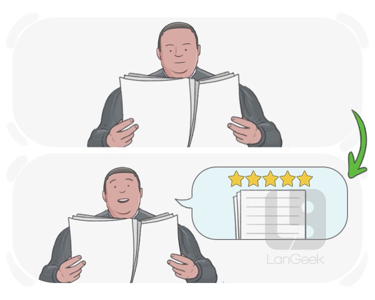 <p>considerar algo como</p>