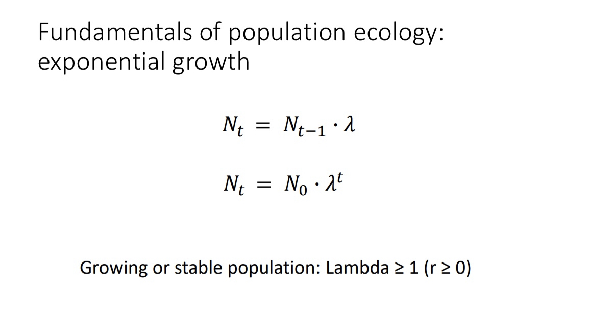 Growth rate

\
Delta n= births- deaths + immigrants - emigrants