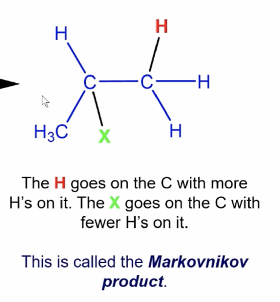 <p>Markovnikov product</p>