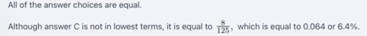 <p>All of the above are equal.</p><p>3 multiple choice options</p>