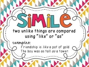 <p>Uses the words “like” or “as” to make a comparison.</p>