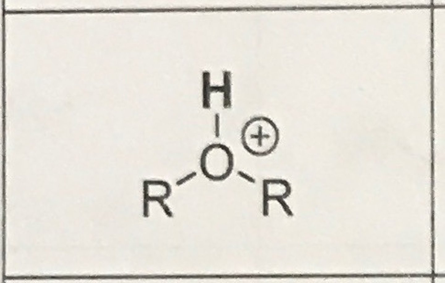 <p>protonated ether</p>