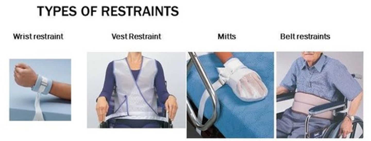 <p>Only used when someone is at risk for hurting themselves or someone else</p>