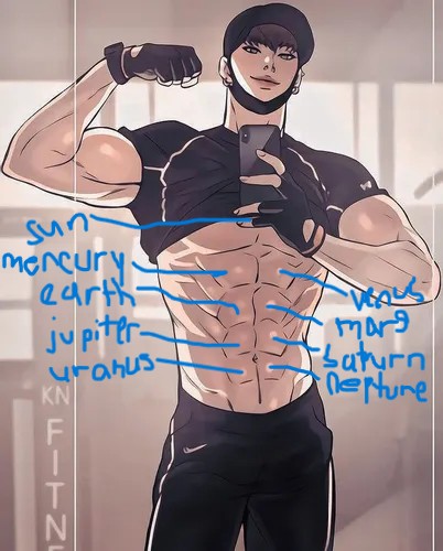 <p>Hypothesis that states the force of each row of Dooshik’s abs generated heat and gravitational pull, causing numerous particles, materials, metals, etc to accrete in one centralized area. Each accretion had its own ab, with the terrestrial planets forming on the upper 2 rows of Dooshik’s abs whereas the gas giants forming on the lower 2 rows of Dooshik’s abs.</p><p>The Sun was stated to have been formed by material gathering near his chest muscles, with the intense heat generated from those muscles giving the Sun its scorching temperature and appearance.</p><p>This hypothesis has the advantage of providing a clear, scientific explanation of how the Sun and the planets formed, along with the planets’ order from the Sun.</p>