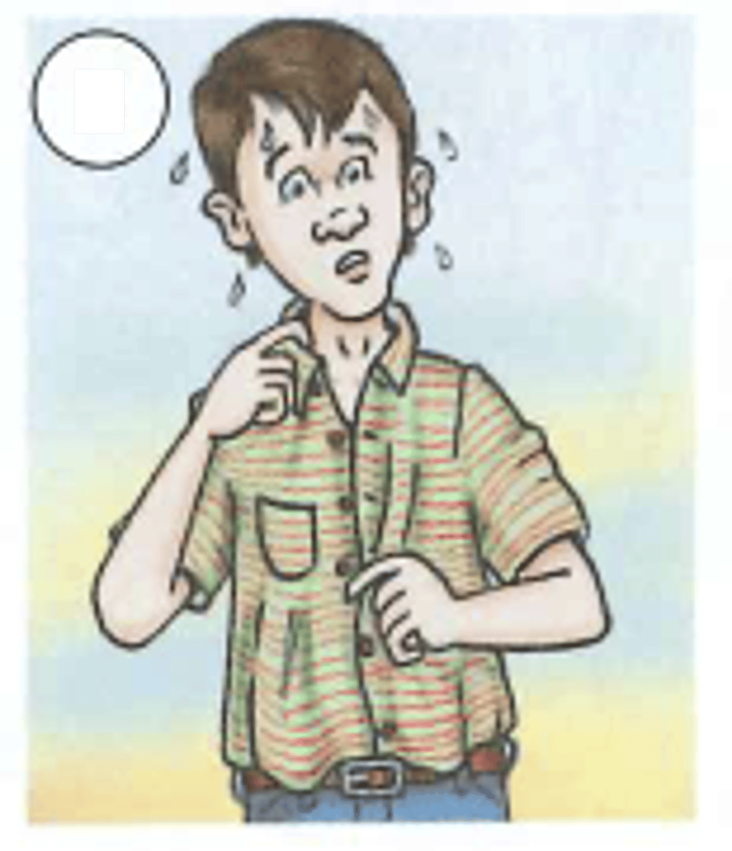 <p>something that makes you feel hot, stuffy, and uncomfortable</p>