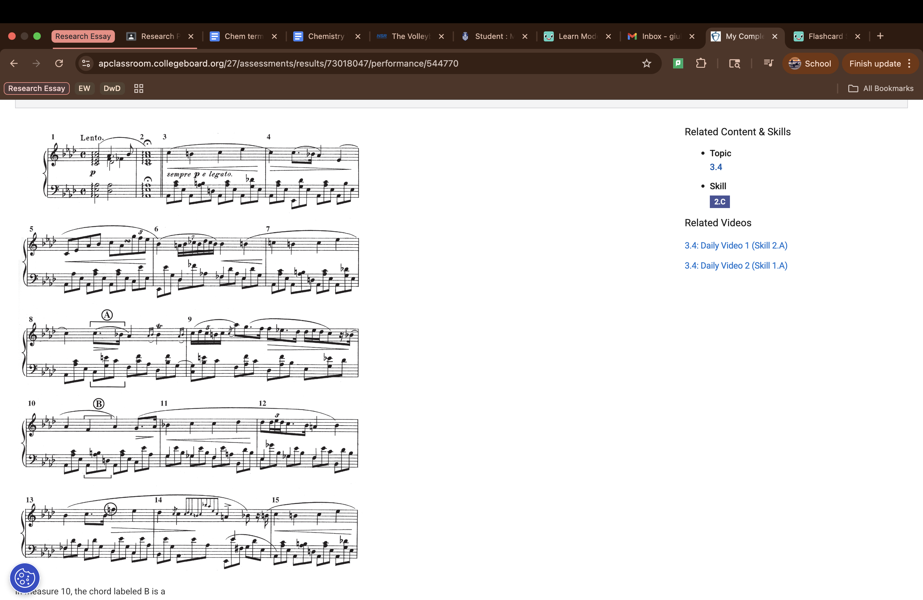 <p>the chord at box b is what  </p>