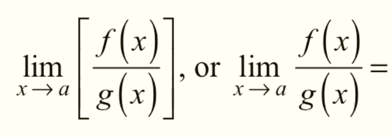 <p>Division of Limits</p>