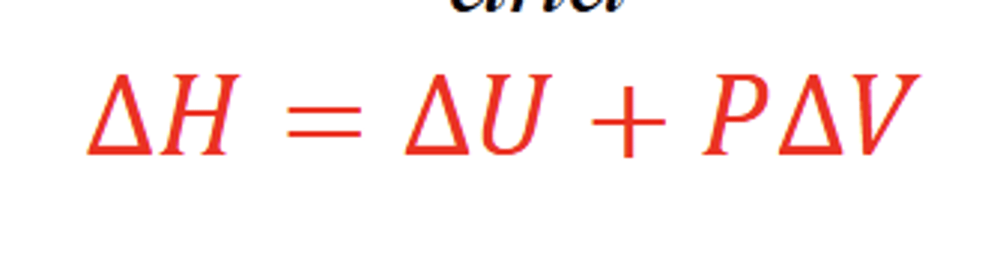<p>The heat of a system at constant pressure</p>
