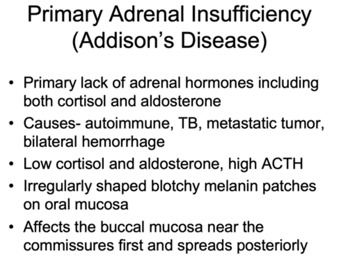 <p>Addison's Disease</p>