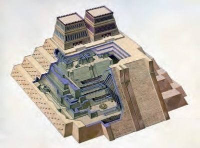 <p>157 - Templo Mayor (Main Temple). Tenochtitlan (modern Mexico City, Mexico). Mexica (Aztec). 1375–1520 C.E. Stone (temple); volcanic stone (The Coyolxauhqui Stone); jadeite (Olmec-style mask); basalt (Calendar Stone).</p>
