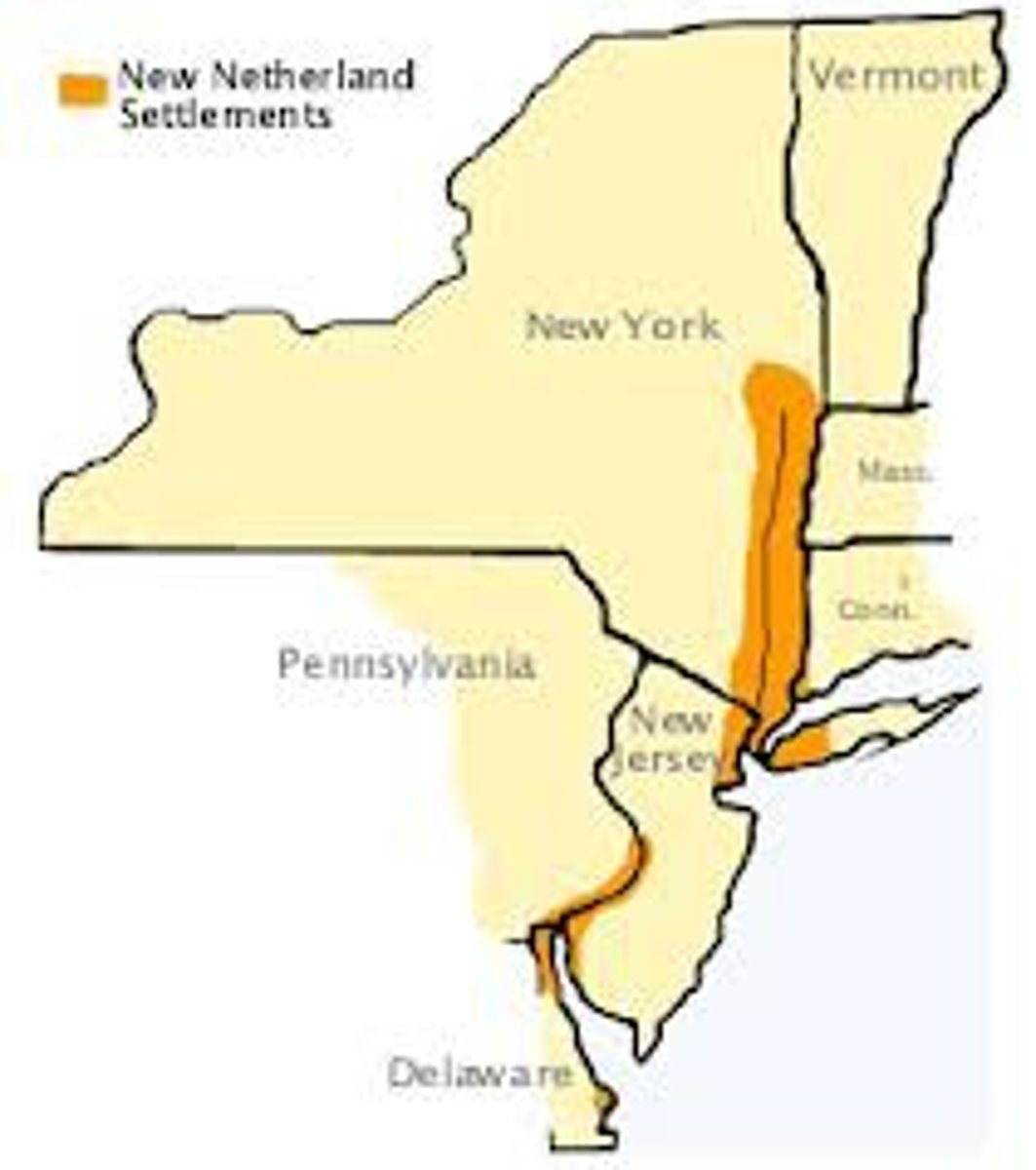 <p>The Dutch colonial effort in and around what is now New York and New Jersey involved relatively few settlers and relied on trade alliances and intermarriage with American Indians to build economic and diplomatic relationships and acquire furs and other products for export to Europe. This Dutch settlement was conquered and taken by the English in the 1660s.</p>