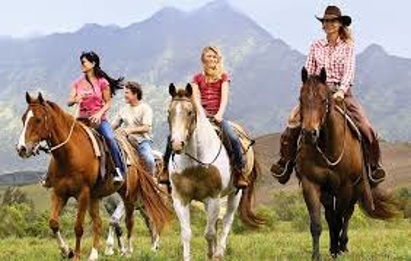 <p>to ride a horse</p>