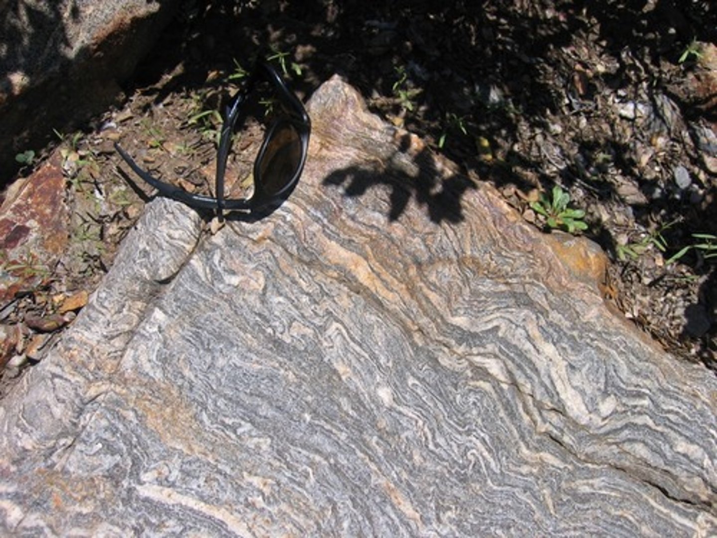 <p>Metamorphic, light and dark bands or stripes.</p>
