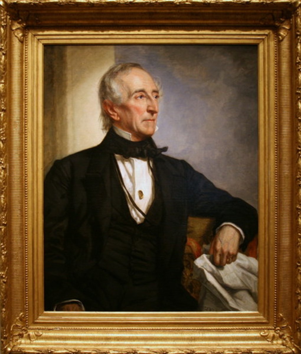 <p>His opinions on all the important issues had been forcefully stated, and he had only been chosen to balance the Whig ticket with no expectation he would ever have power. He was in favor of state's rights, and a strict interpretation of the constitution, he opposed protective tariffs, a national bank and internal improvements at national expense.</p>