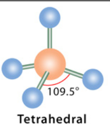 <p>4 electron domains, no lone pairs </p>