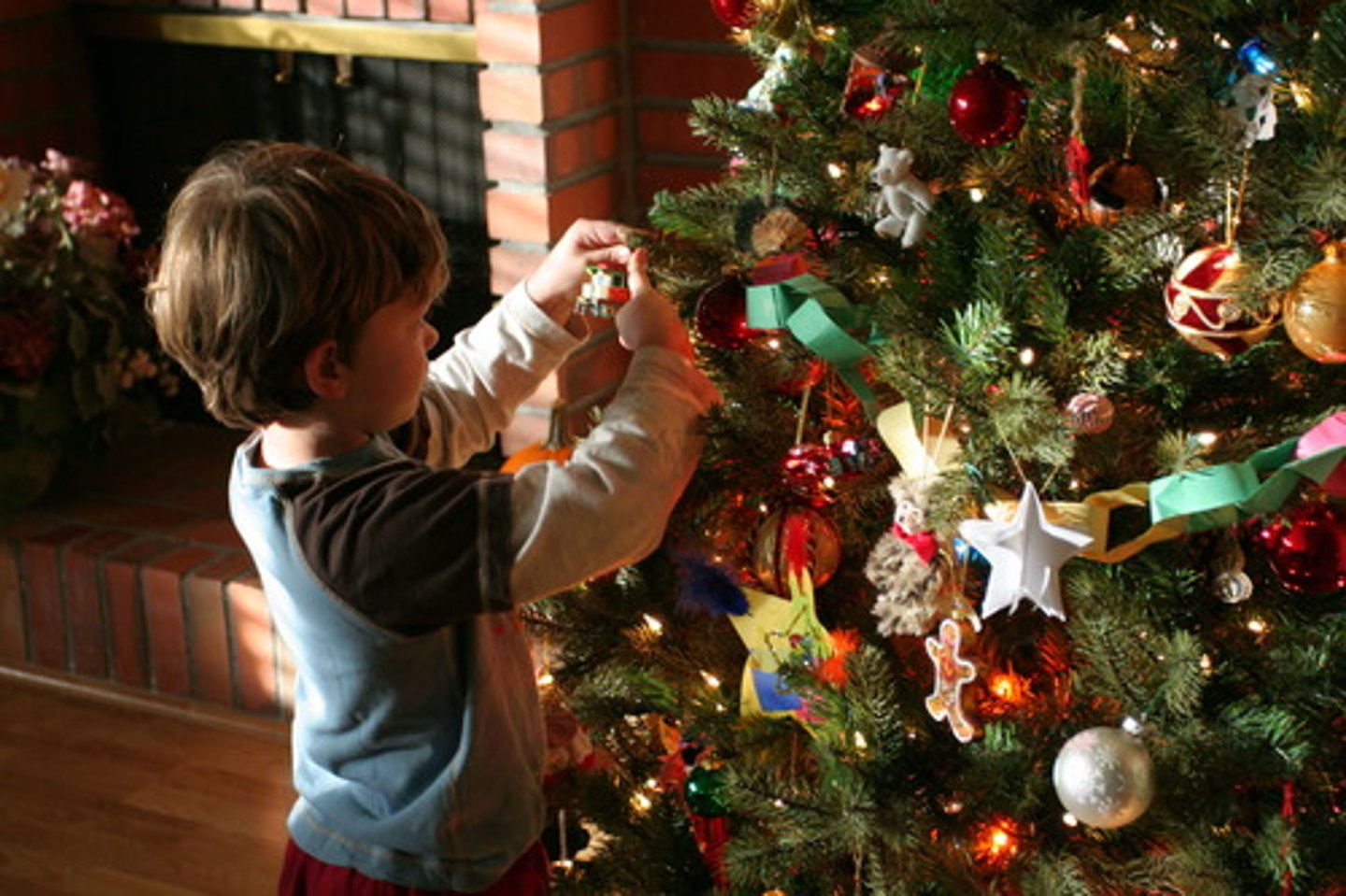 <p>(v.) to decorate (We adorned the tree with ornaments.)</p>