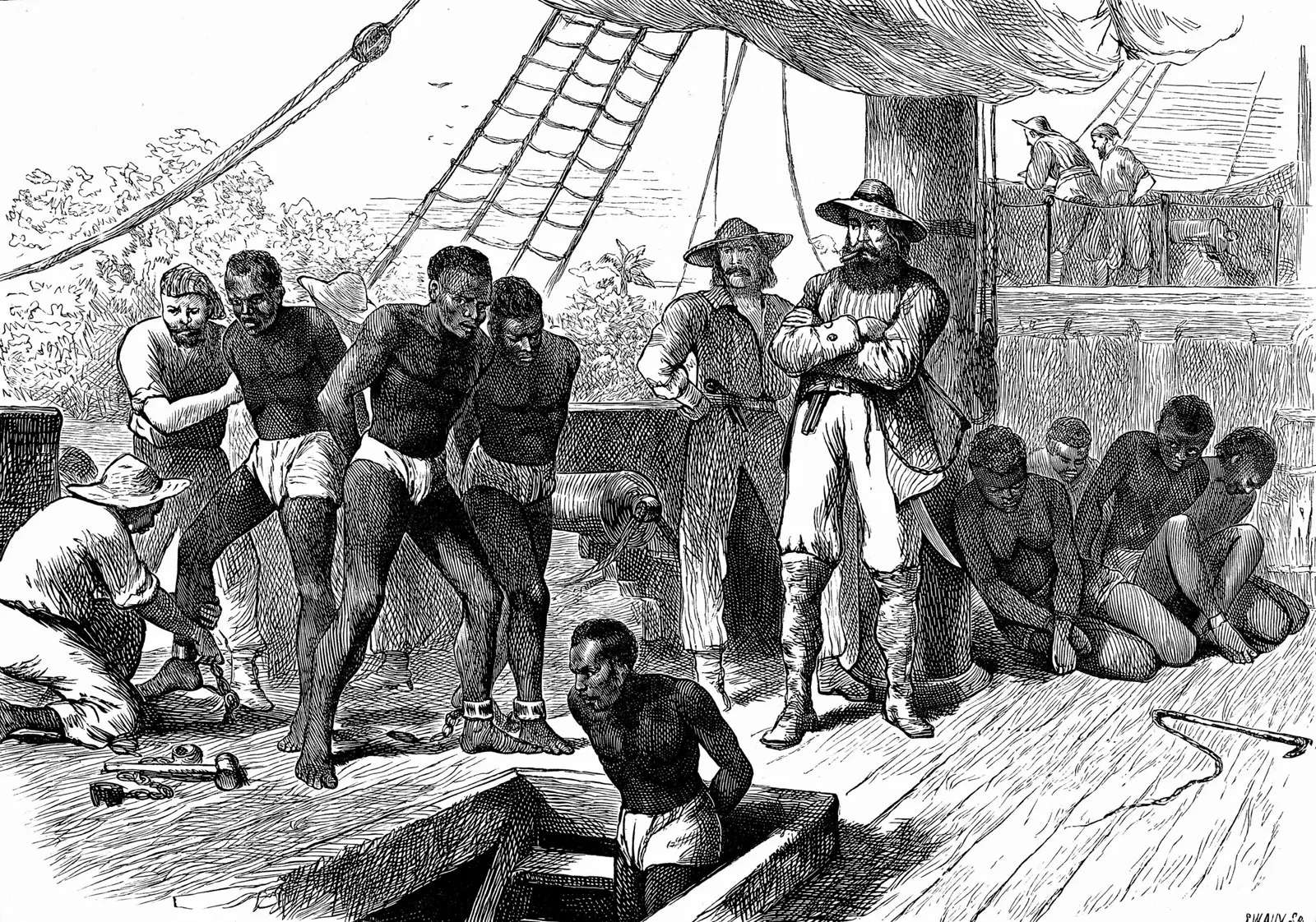<p>Trade system between Europe, Africa, and the Americas</p>