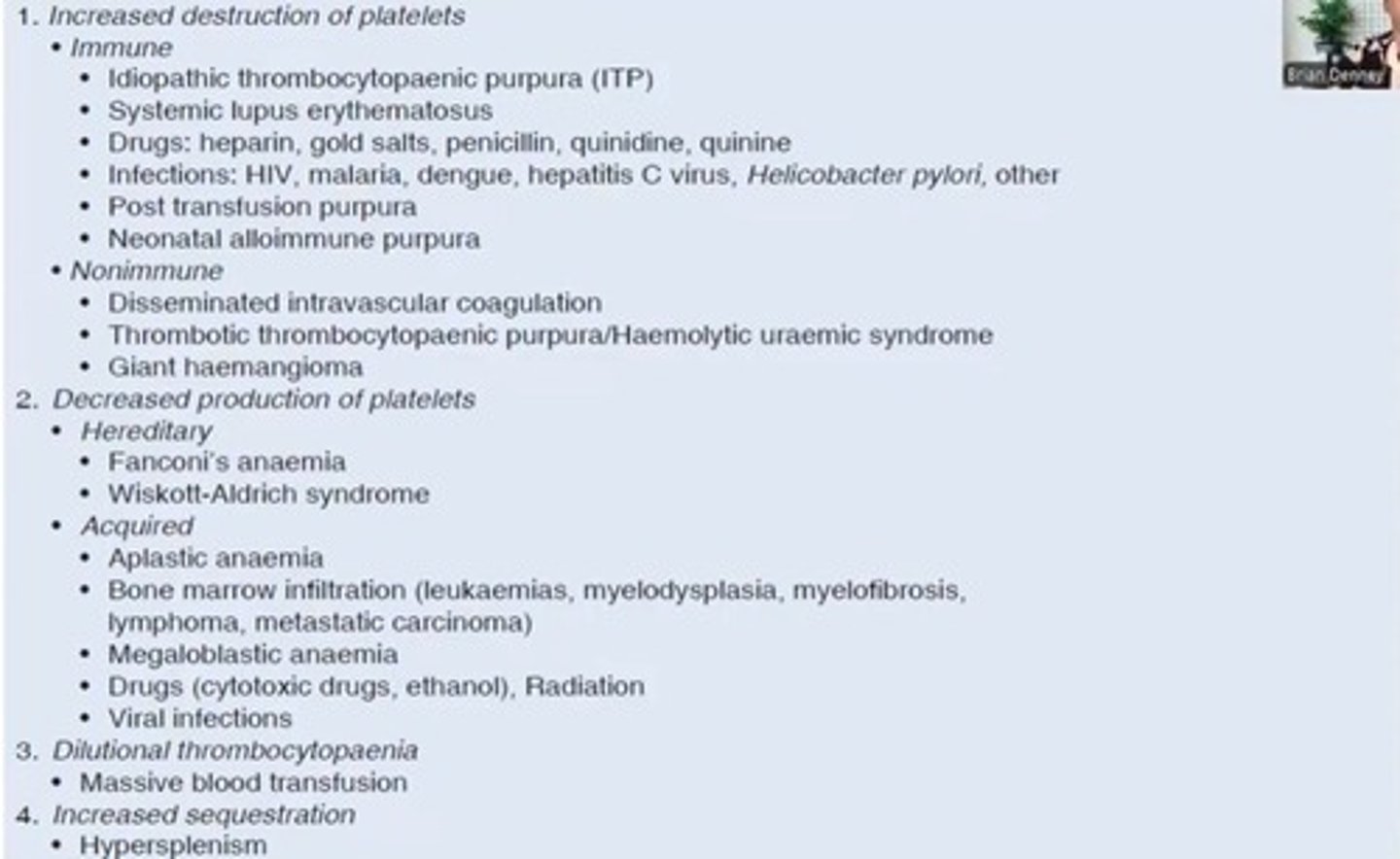 <p>Platelet count &lt;150,000/μL.</p>