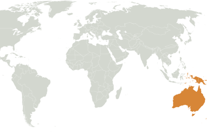 - Australia
- New Guinea
- New Zealand
- Eastern Indonesian archipelago
- Solomon Islands
- New Caledonia
