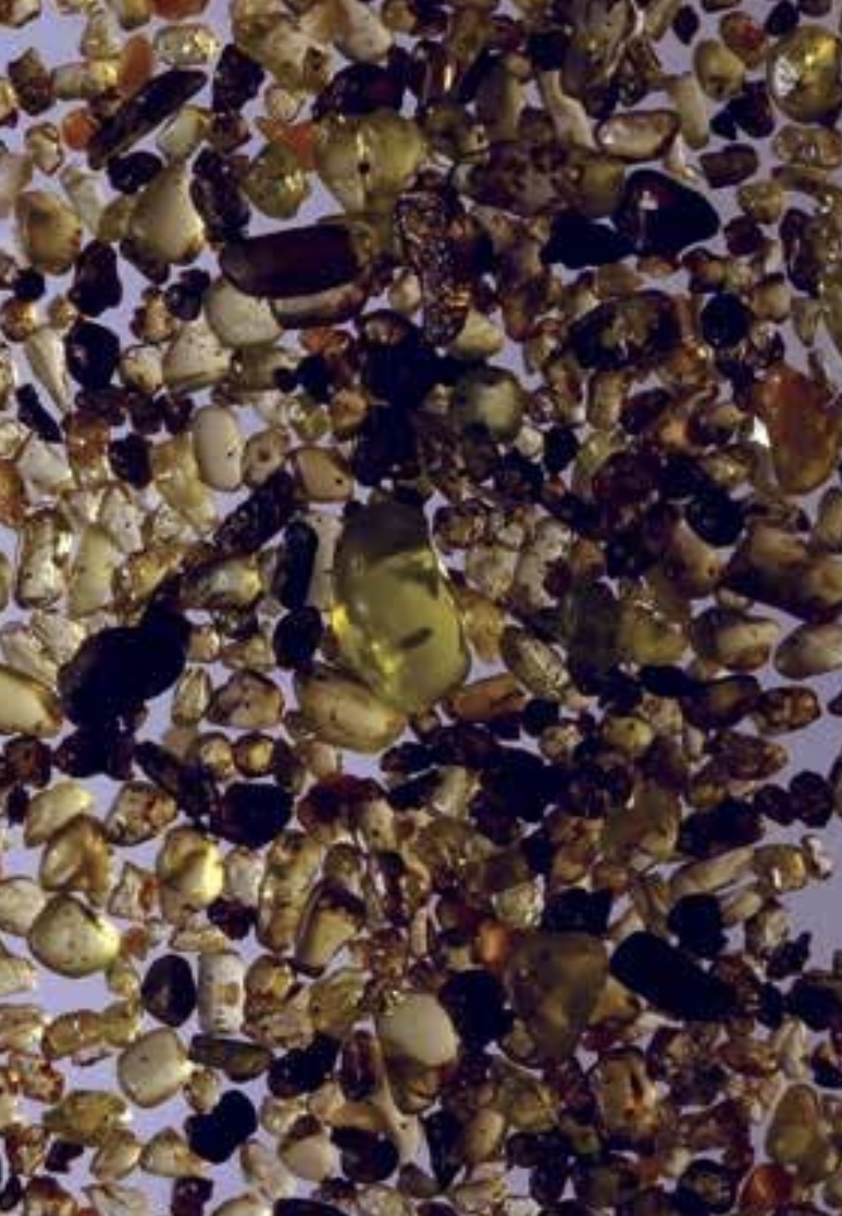 Detrital fragments of pre-existing rocks

* May be from the continents or erupted from volcanoes

Variable size

* From fine-grained clays to coarse gravels