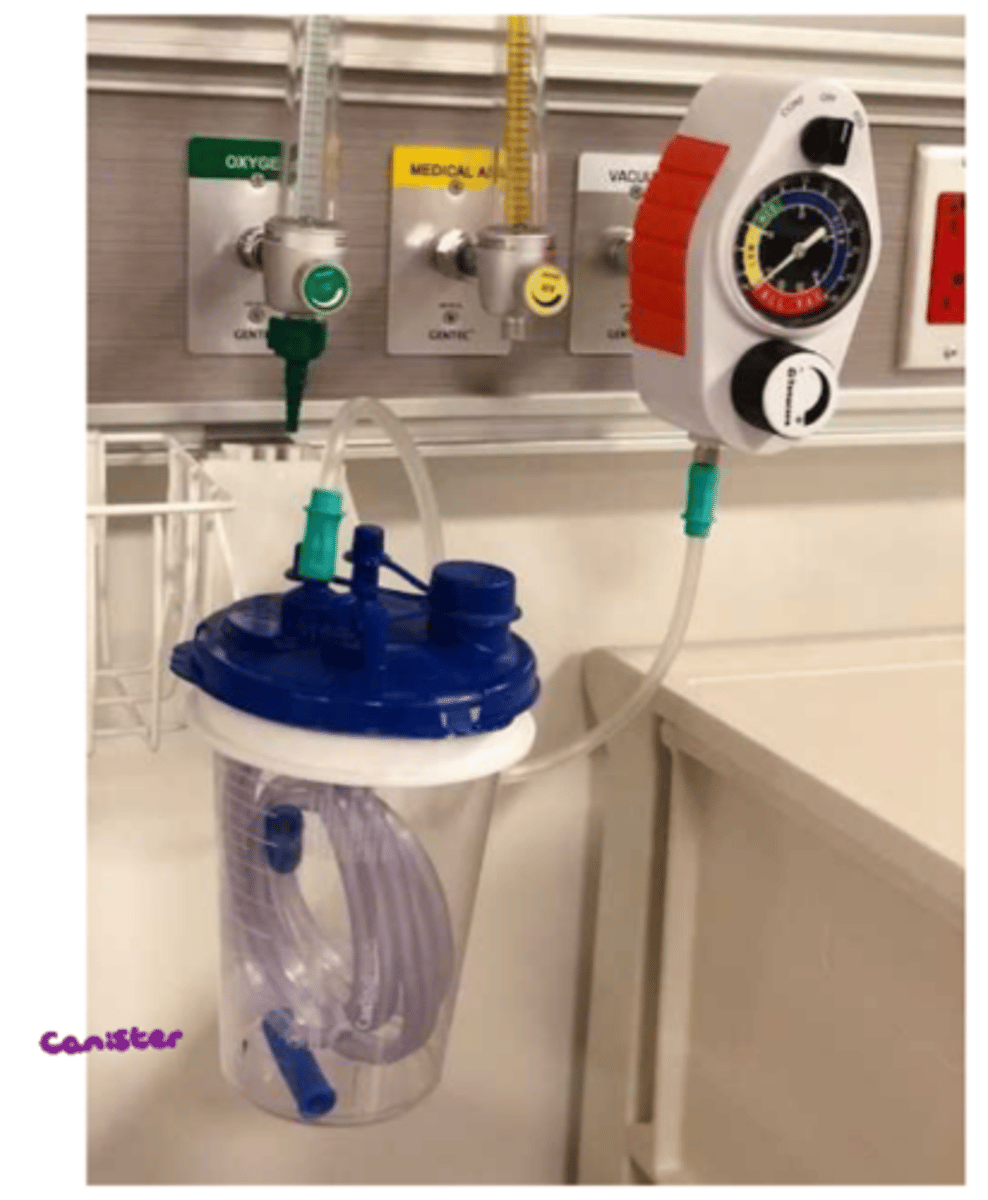 <p>What is green device on wall?</p>
