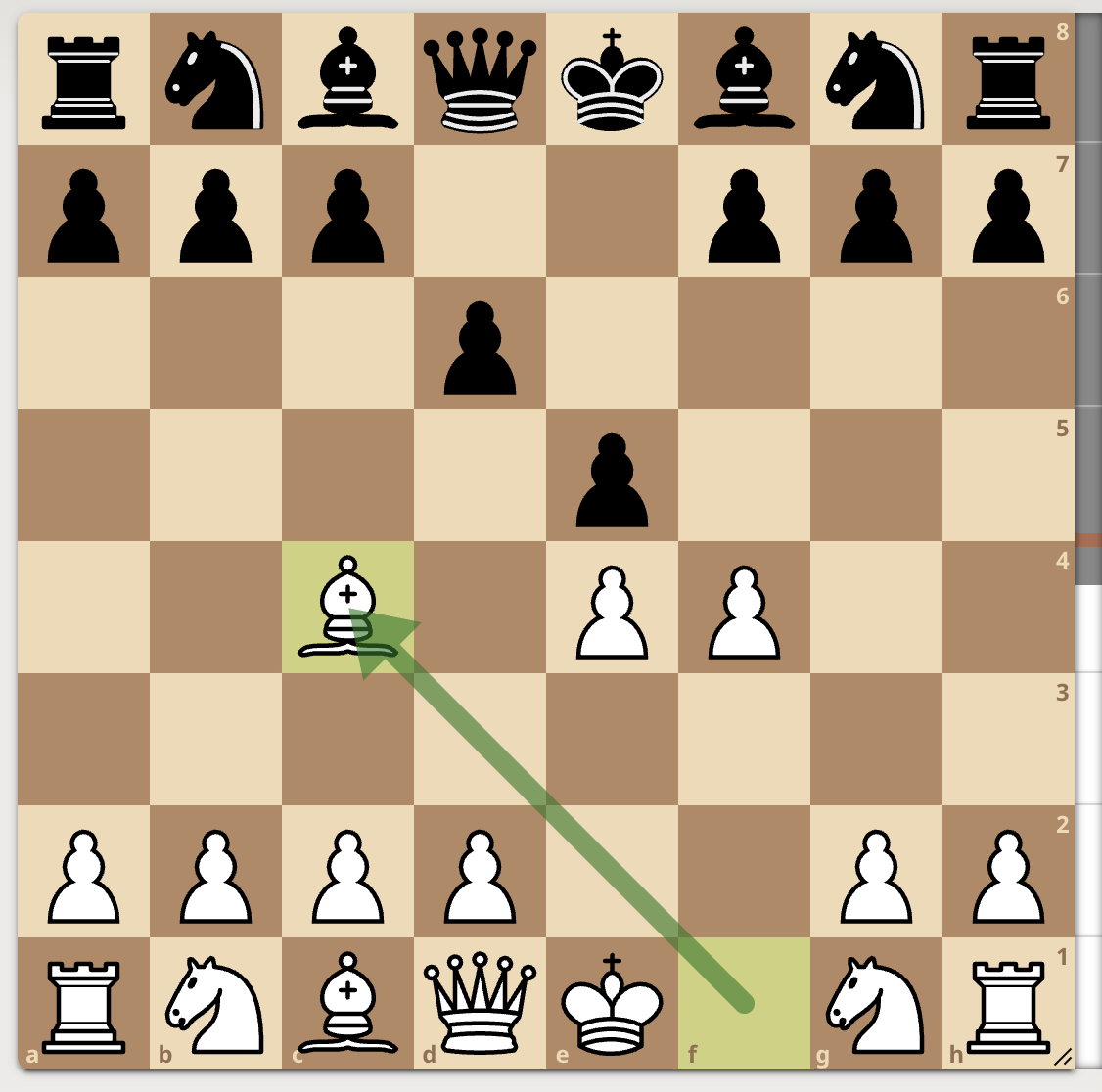<p>Bc4</p>