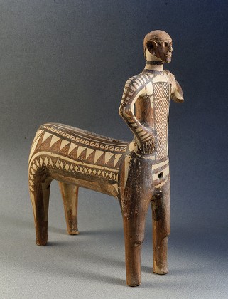 <p>Lefkandi: Terracotta centaur, Greek, c. 900 BCE</p>
