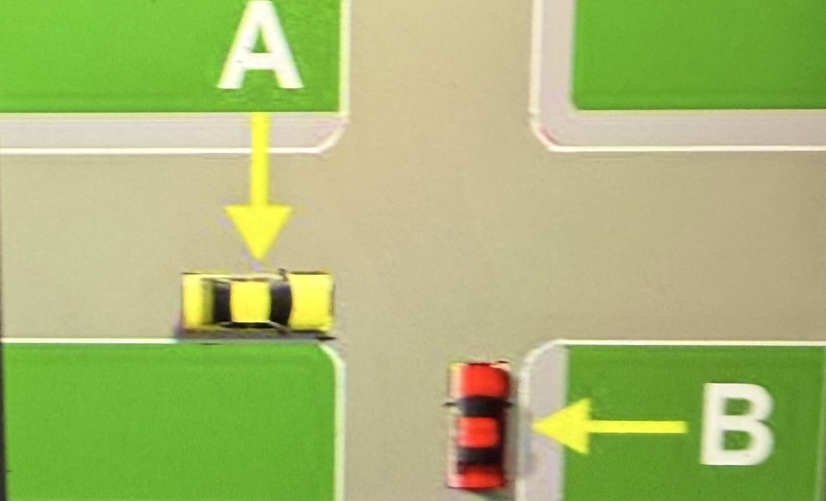 <p>picture: arrive at the same time</p>