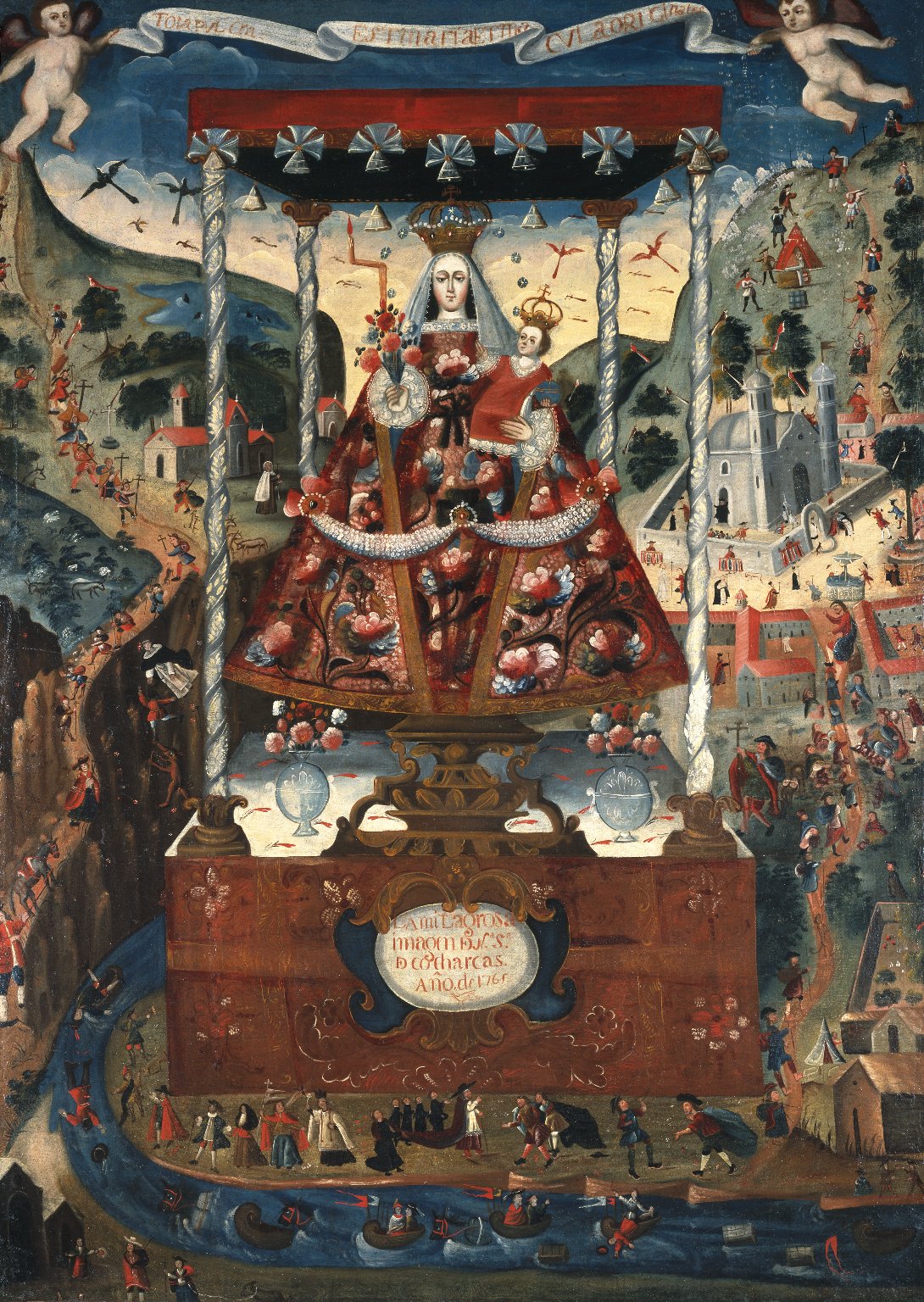 <p>Our Lady of Cocharcas (Retablo)</p>