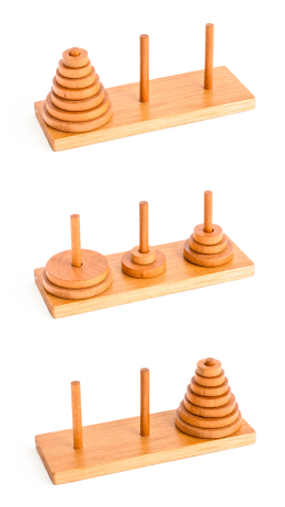 <p><u>The Towers of Hanoi problem</u> is a <strong>classic puzzle</strong> used to assess and study <strong>executive functions</strong>, <strong>particularly problem-solving</strong>, <strong>planning</strong>, <strong>working memory</strong>, and <strong>self-monitoring</strong>. </p><p></p><p>The task involves <strong>moving a stack of disks</strong> of different sizes from one peg to another, one at a time, following <strong>specific rules</strong> (larger disks cannot be placed on smaller ones).</p>