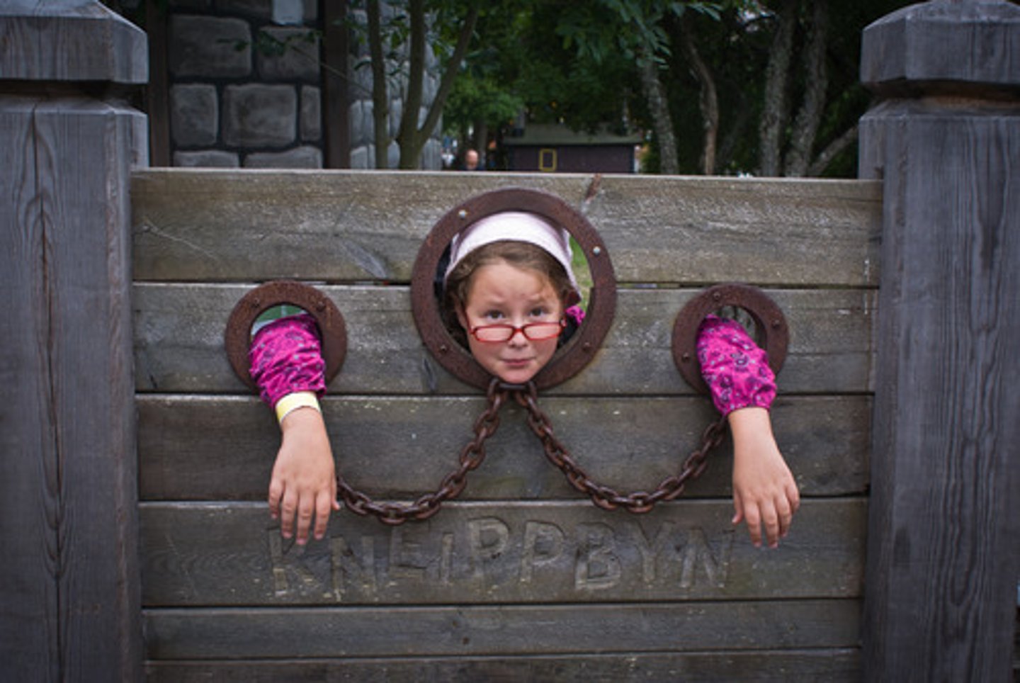 <p>(n.) a device for publicly punishing offenders; a means for exposing one to public contempt or ridicule; (v.) to expose to public contempt or ridicule</p><p>ANT: (v.) extol, laud, acclaim</p>