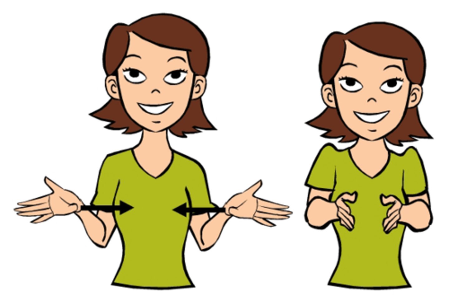 <p>Bring your hands together toward the center of your body while making your body small by pulling your shoulders in. To emphasize, make an "e" mouthform.</p>