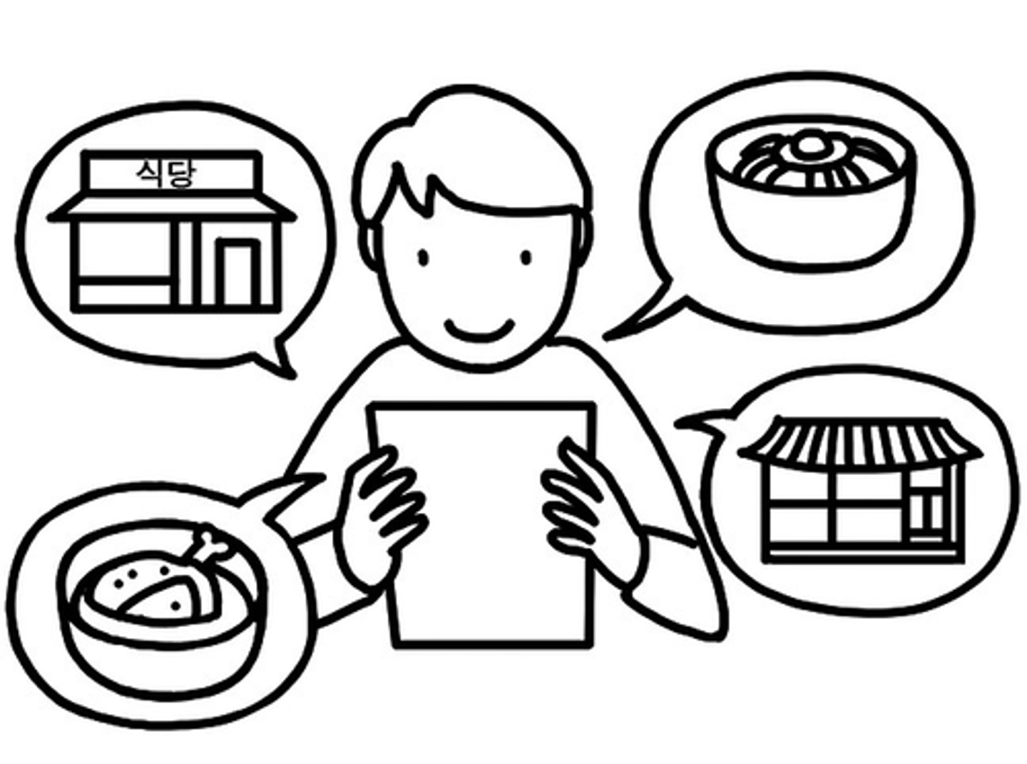 <p>to look for a tasty restaurant</p>