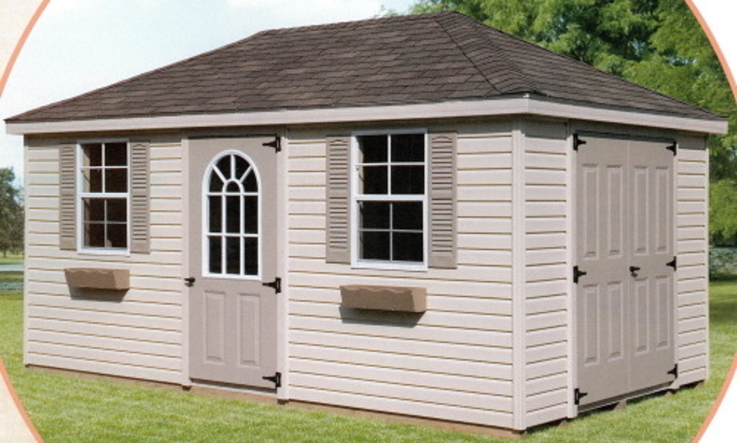 <p>roof that has sloping ends and sides that meet at a ridge; used since the middle ages in Europe and in Asia; still widely used today</p>