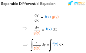 <ul><li><p>Separate dy and dx</p></li><li><p>Take the integral of both sides</p></li><li><p>Isolate until y = …</p></li></ul>