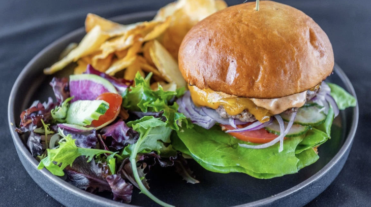 <ol><li><p>Sandwiches (Served with House Chips and Organic Mixed Greens): PublicUs Burger* $16 </p></li></ol><p></p>