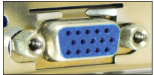 <p>15-pin analog video port used for connecting displays to computers. Also called DB-15, DB15 port, DE15 port, or HD15 port.</p>