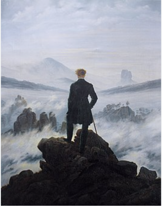 Caspar David Friedrich, De wandelaar boven de nevelen