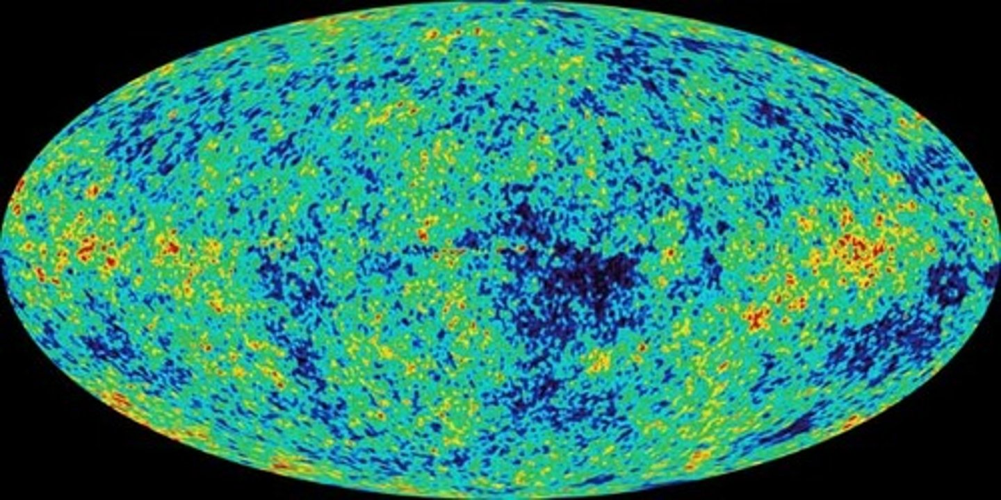 <p>Microwave radiation that fills all space in the observable universe. It is a remnant of the energy leftover from the big bang.</p>