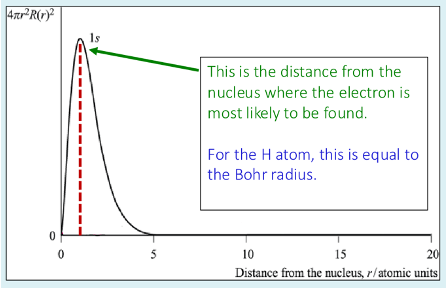 <p><span>It shows the probability of finding the electron in any given shell at a particular distance from the nucleus</span></p><ul><li><p>probability is zero at the nucleus </p></li></ul><p></p>