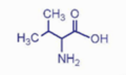 <p><span><span>CH₃-CH(CH₃)-CH(NH₂)-COOH</span></span></p>