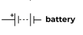 <p>Battery (two cells in a series)</p>