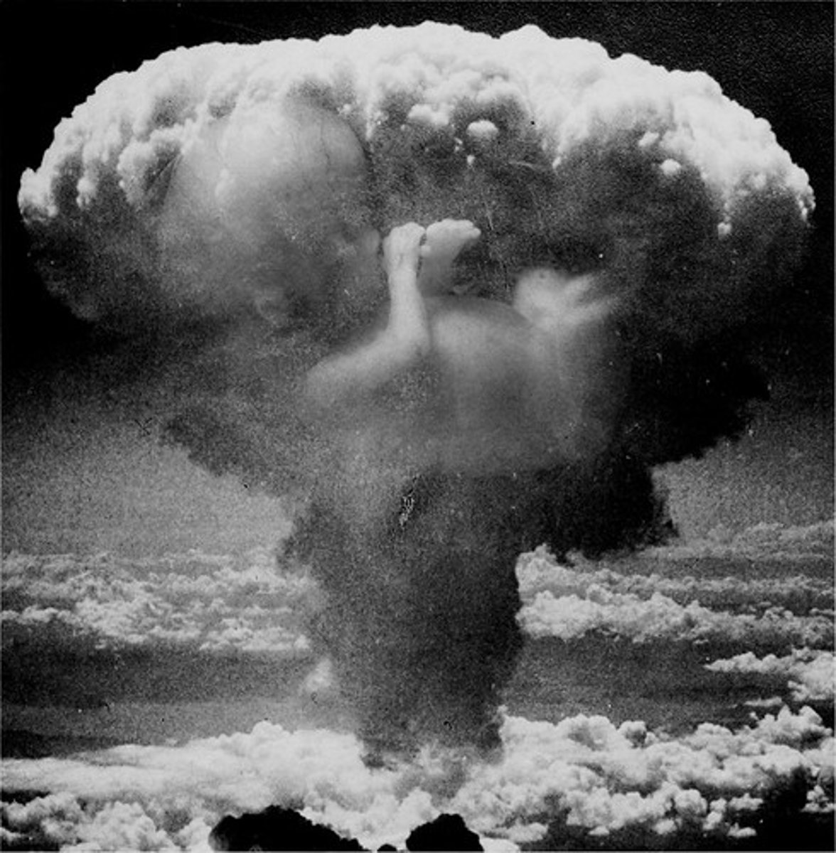 <p>an accident with nuclear power, usually causing radioactivity</p>