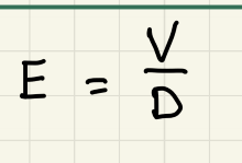 V: voltage

D: distance 