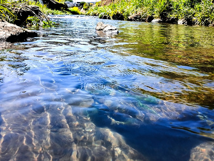<p>flowing water</p>