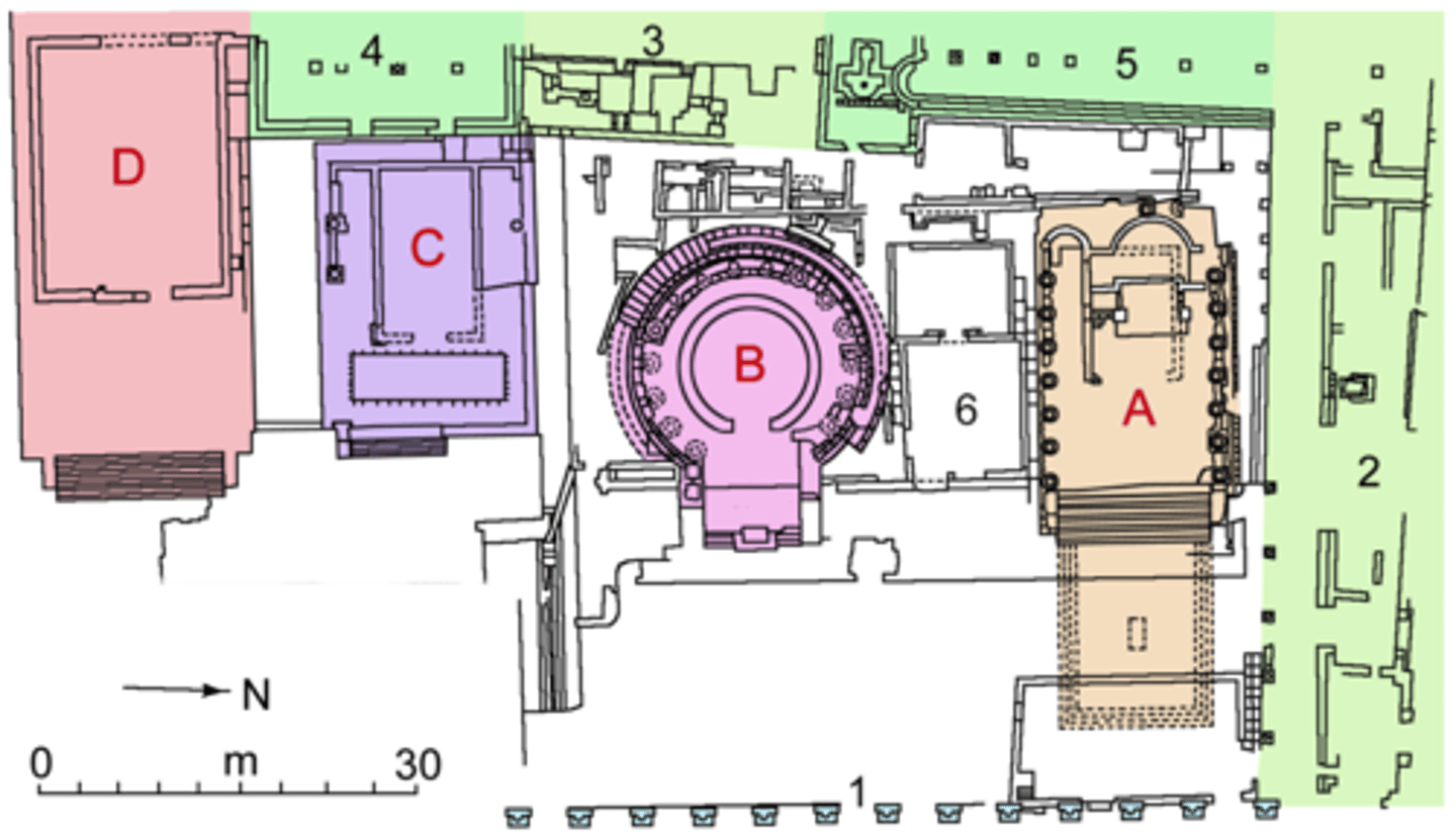 <p>Series of 4 Republican period temples built very close to one another. (most seem to have been victory dedications by roman general from the Minuciae clan)</p><p>- Temple A (built in mid-late 3rd century): Temple of Juturna built by Gaius Lutatlus Catulus</p><p>- Temple B (ca. 100 BC): Fortuna Huiusce Diei (roman goddess) built by Quintus Lutatius Catulus</p><p>- Temple C (3rd or 4th century BC probably): dedicated to a female goddess (Feronia?) burned in 80 AD and rebuilt</p><p>- Temple D (2nd century BC): dedicated to the Lares Permarini</p>