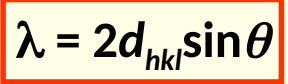 <p>show how rule of constructive interference leads to Bragg’s law</p>