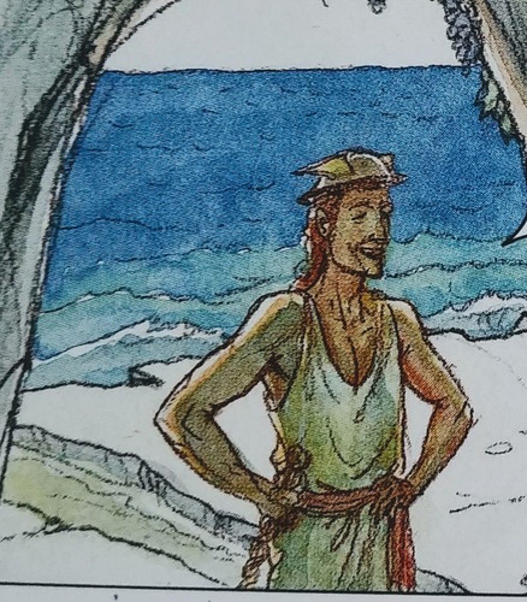 <p>Messenger god. Convinces Calypso to let Odysseus go. Helps Odysseus on Circe's island.</p>