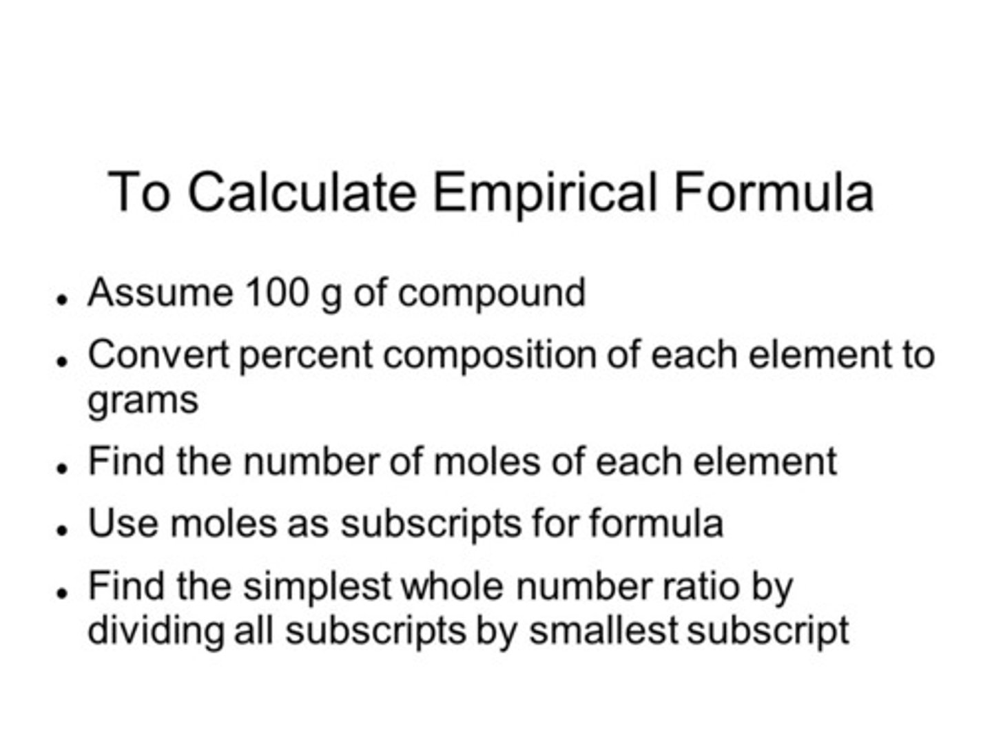 <p>Simplest integer ratio of atoms in a compound (e.g., CH₂O for C₆H₁₂O₆).</p>