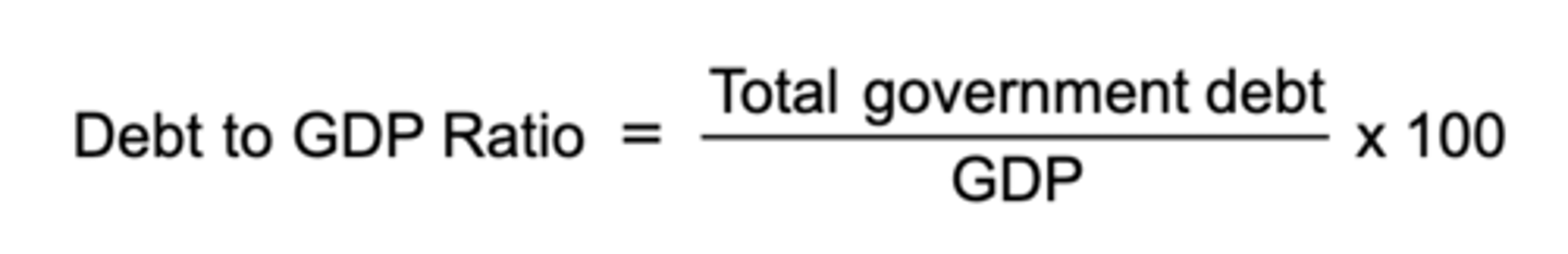 <p>the government's debt as a percentage of GDP.</p><p>can be used to measure the amount of debt in relation to the economy's size</p><p>e.g. the US has more debt than Japan, but not when compared to their economies</p>